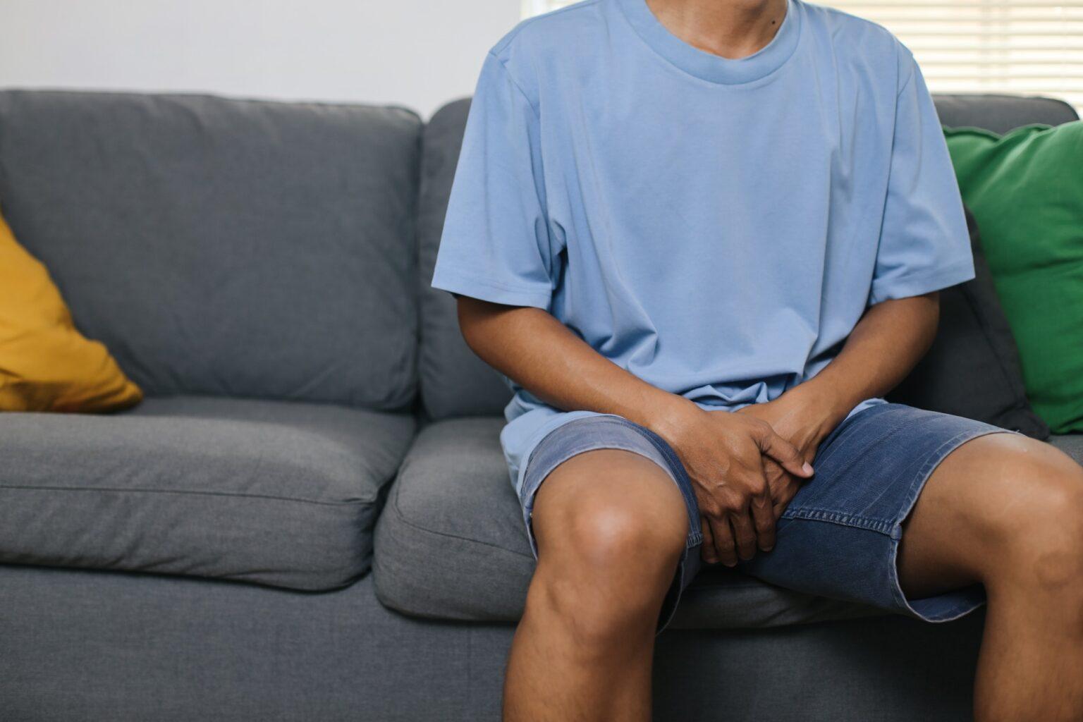 Man Feeling Painful In Prostate. Prostate Cancer