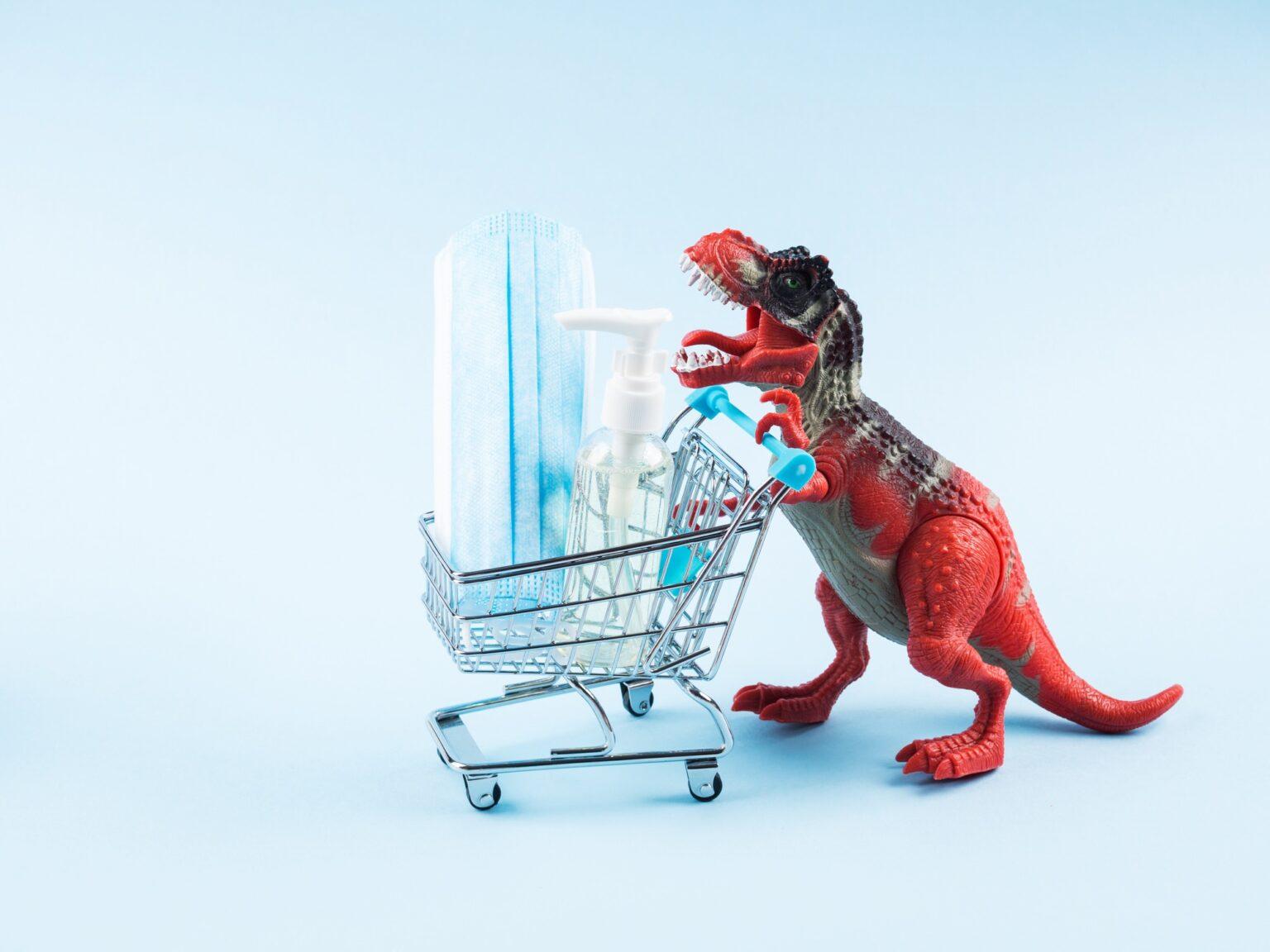 Shopping during covid19 quarantine. Panic concept