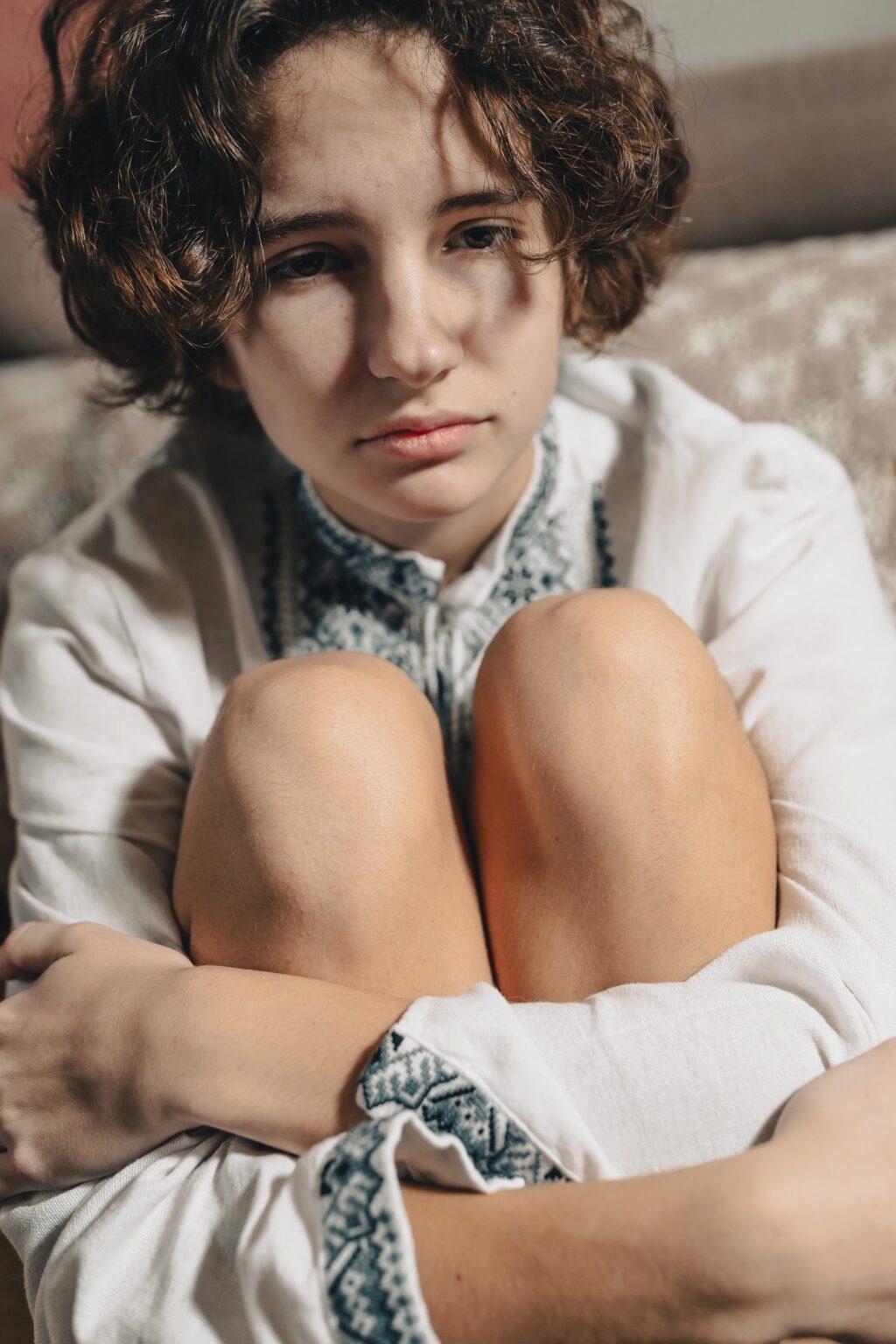 concept of fear of war, threat of attack, terror, hopelessness and spiritual emptiness