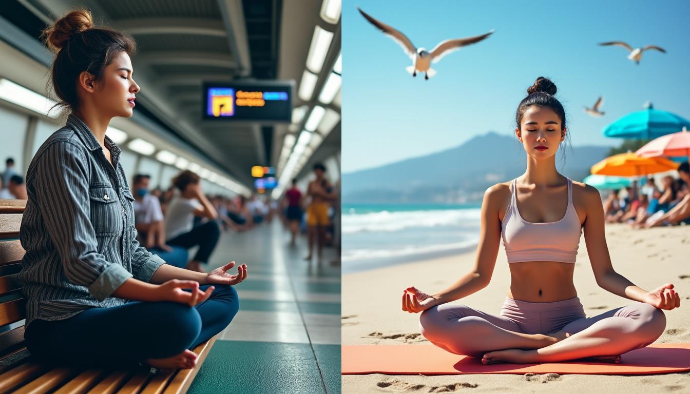découvrez des exercices rapides et captivants pour vous recentrer et retrouver votre sérénité, que vous soyez dans le métro ou sur la plage. apprenez à incorporer ces techniques simples dans votre quotidien pour améliorer votre bien-être mental et physique.