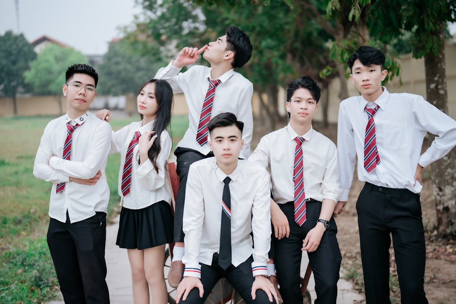 Diverse group of teenagers in an inclusive school or community environment