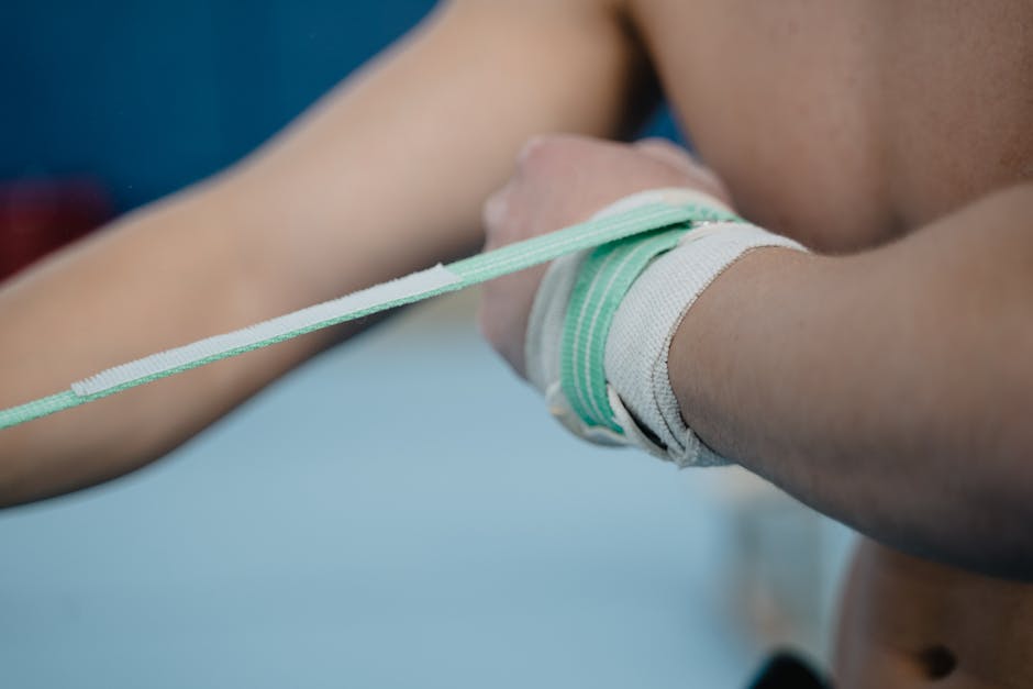 Gymnast preparing mentally before competition under pressure