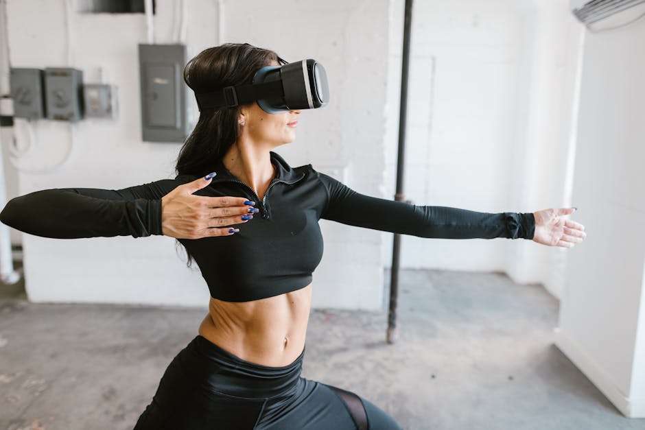 Patient using virtual reality for physical rehabilitation exercises