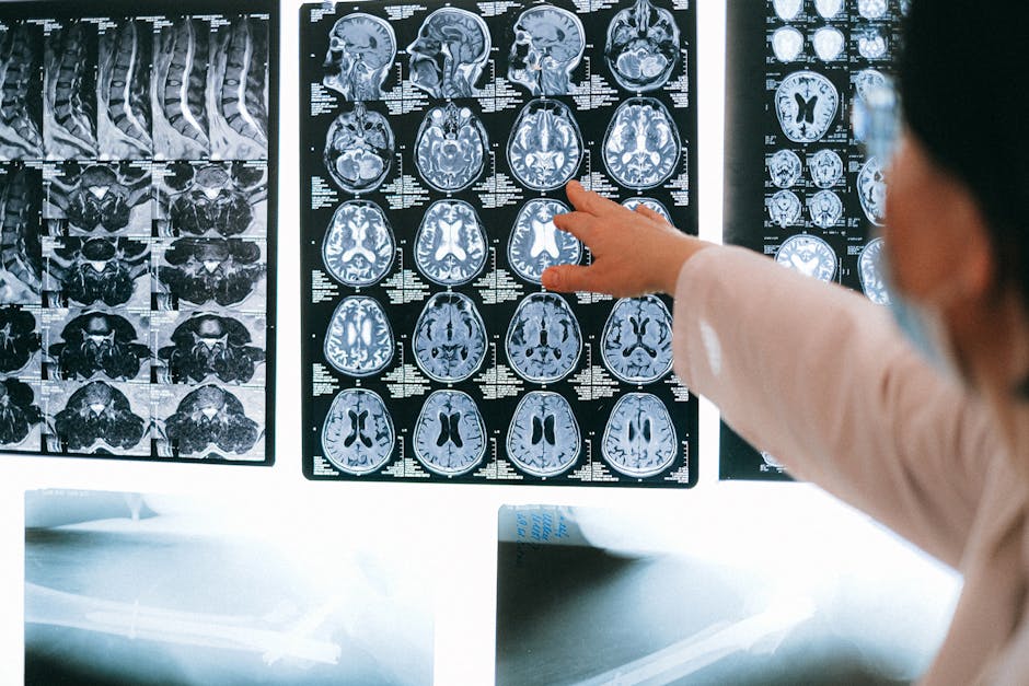 Brain scan or neuroscience concept illustrating mindfulness and stress reduction