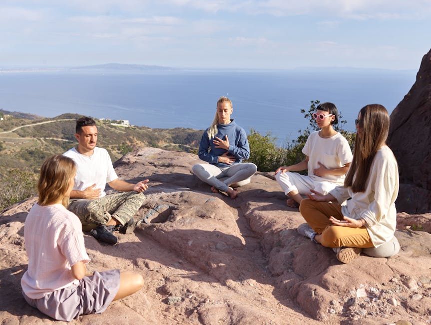 Group mindfulness training session in a classroom or therapy room