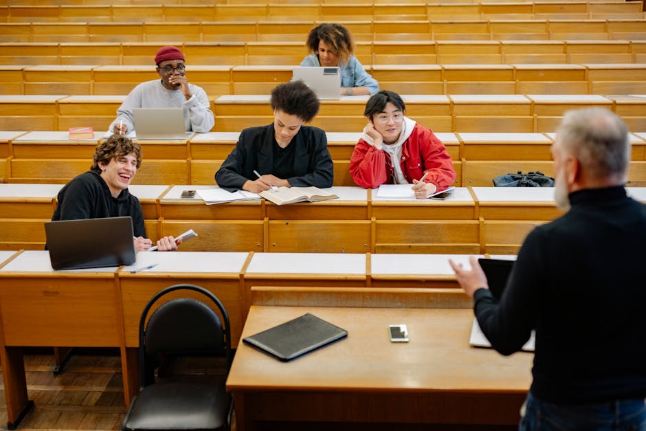 A multicultural classroom or vocational training session with adults learning together