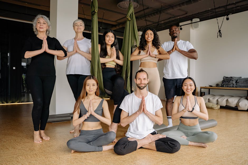 Therapist guiding a mindfulness or MBSR session in a small group
