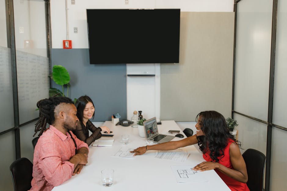Business team discussing purpose and career alignment in office